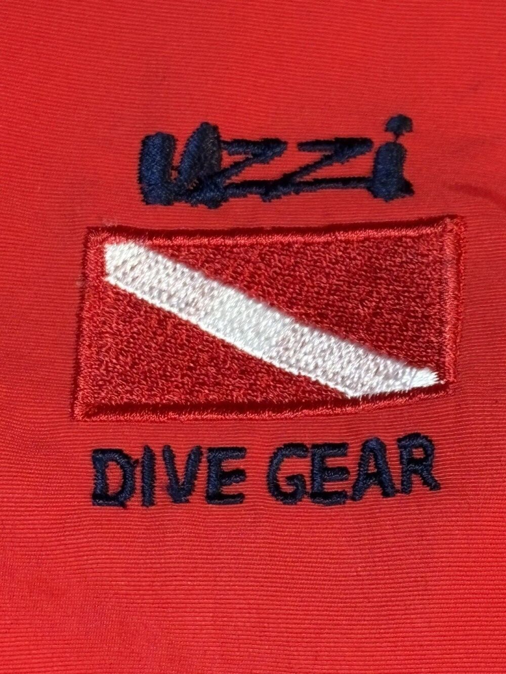 Windbreaker Uzzi Dive Gear Pullover Jacket NEW w/Tag Made in U.S.A. L/XL  Red